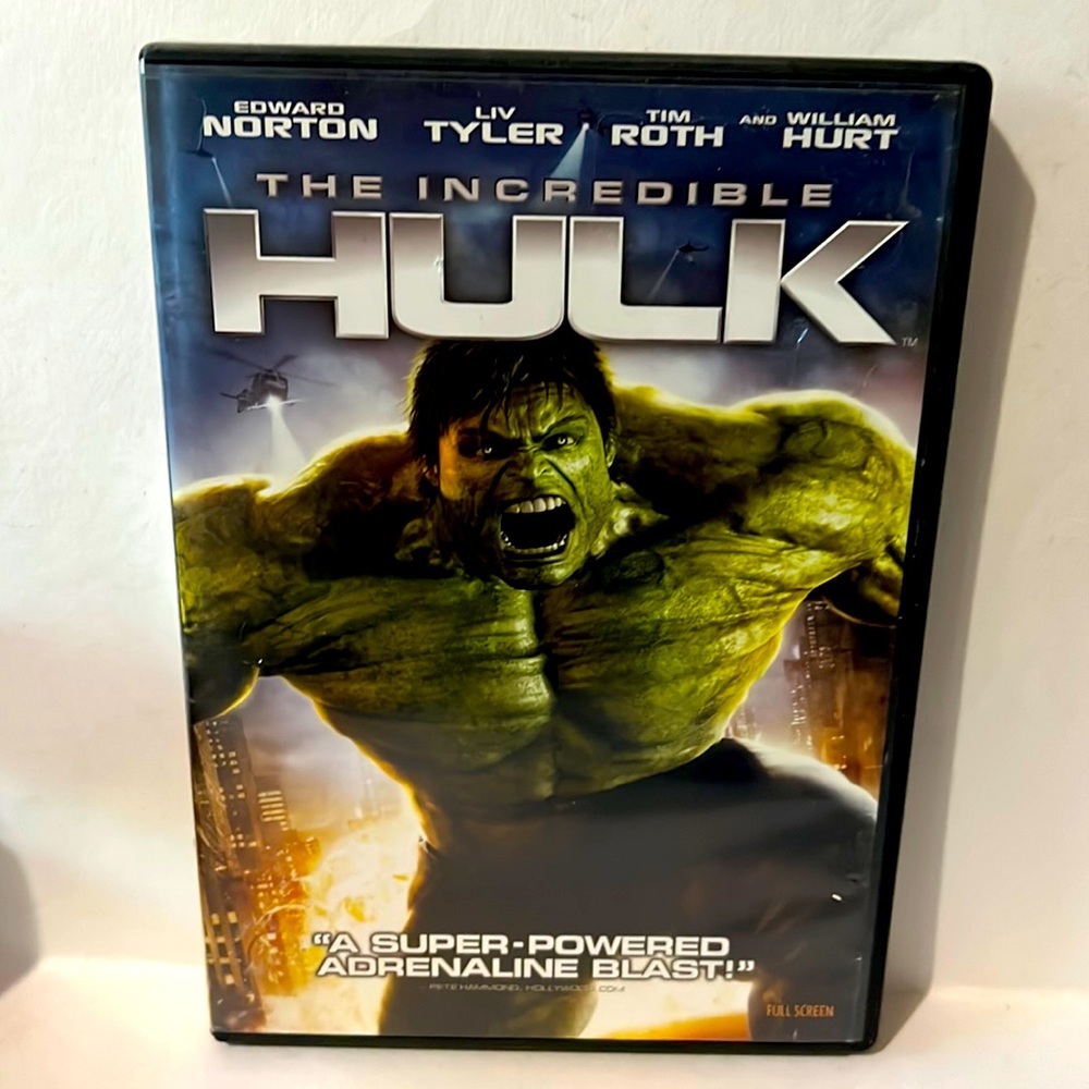 The Incredible Hulk (DVD, 2008, Full Frame) Marvel Ed Norton